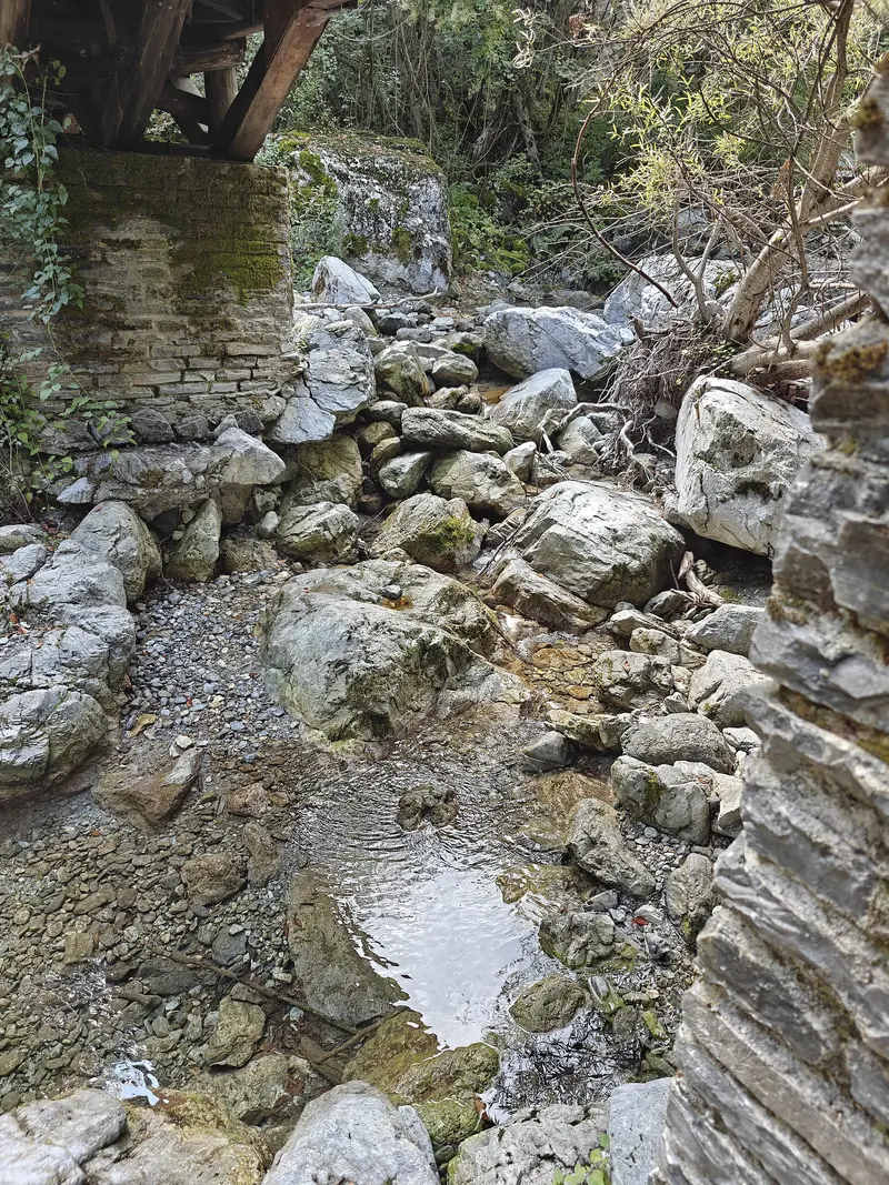Hikers on the rocky landscape of Mount Olympus, Greece