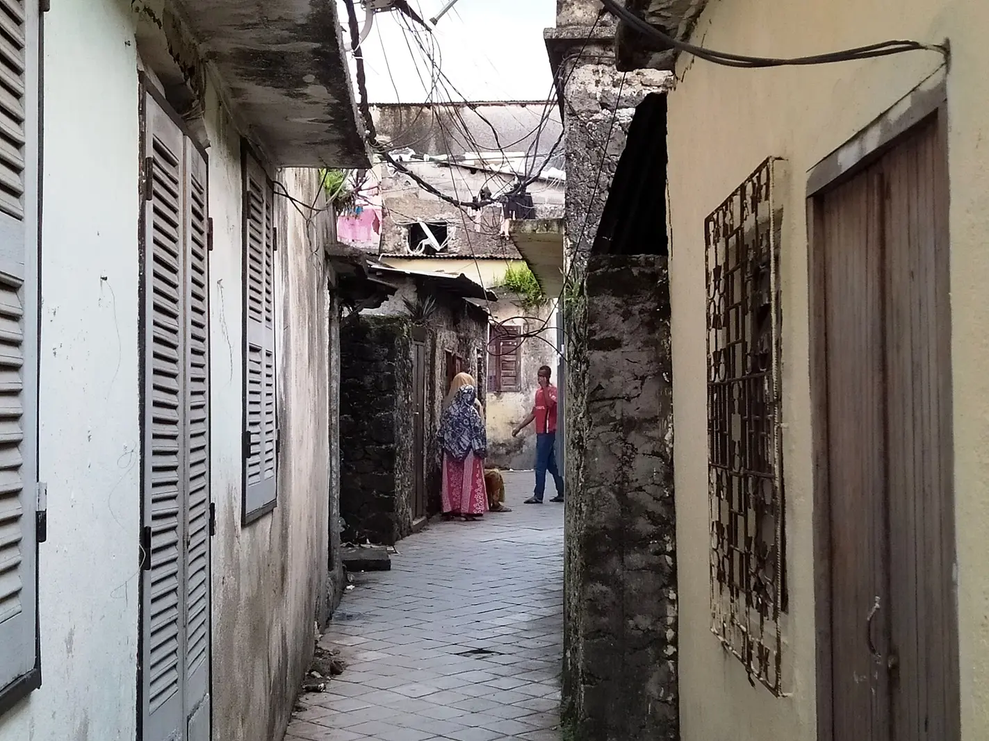 Street scene in the historic medina of Moroni, Comoros