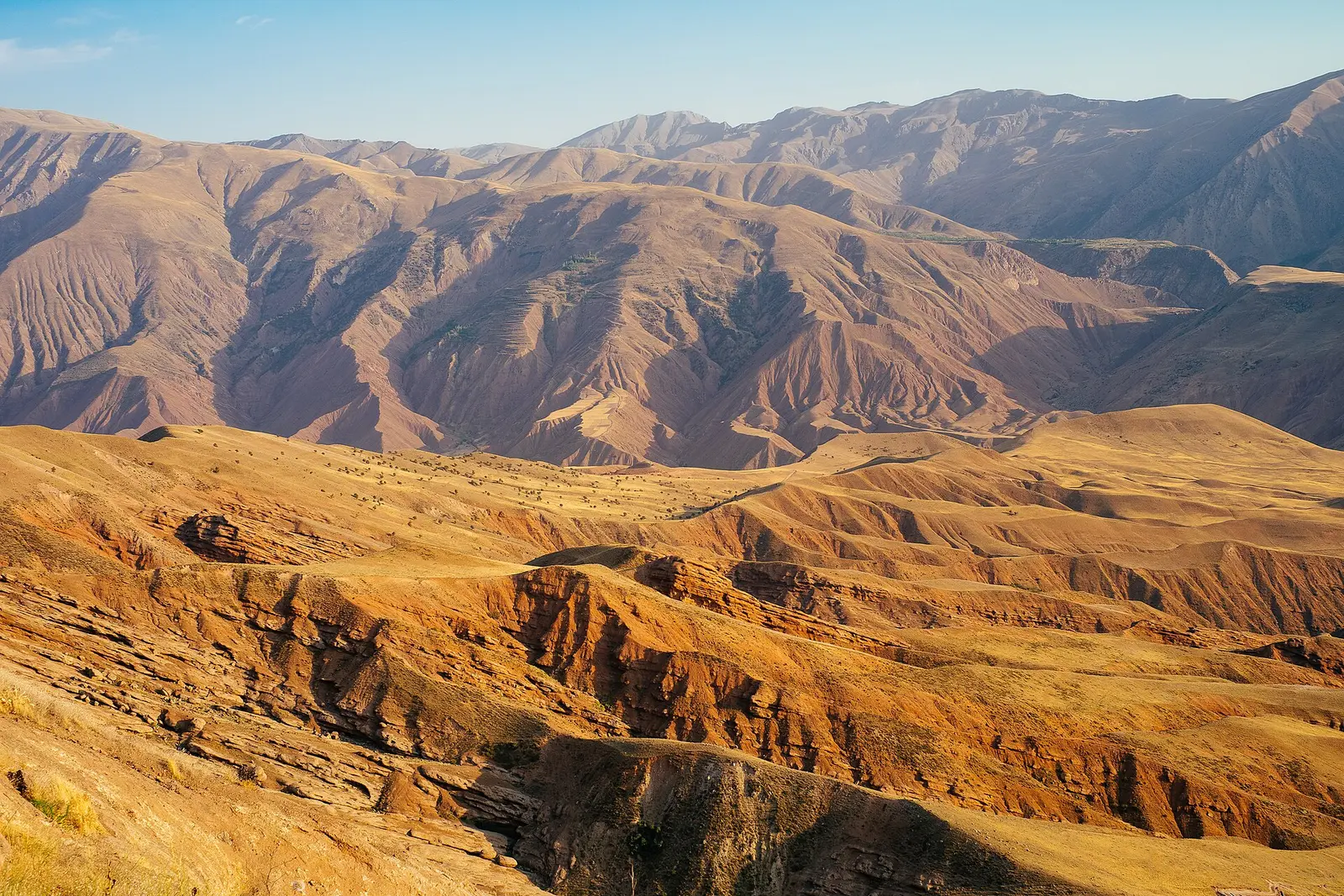 View across the Alborz landscape from Alamut Castle, Iran