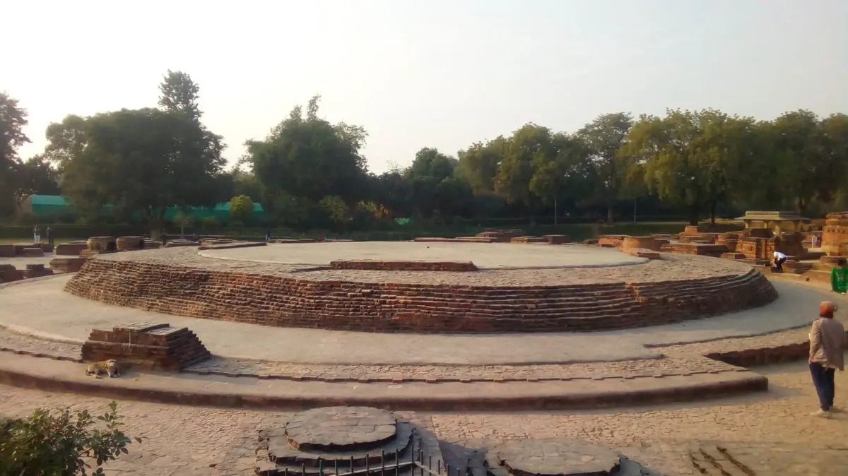The Dhamek Stupa at the Buddhist site of Sarnath